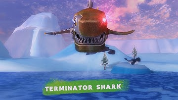 What If Megalodon Sharks are UNLOCKED! Terminator Shark in Double Head Shark Attack - Multiplayer