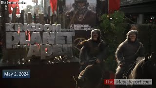 KINGDOM OF THE PLANET OF THE APES premiere interviews Owen Teague, Freya Allan, & cast - May 2, 2024