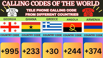 Calling Code From Different Countries part 2