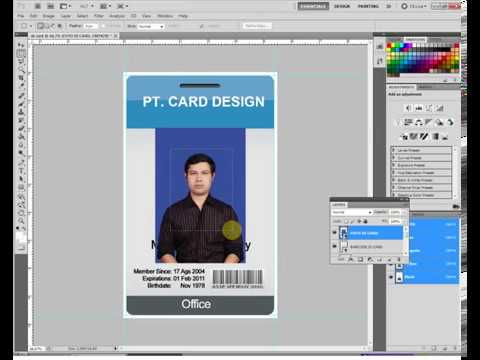 Tutorial photoshop Cara Membuat Desain  ID  Card  Dengan 