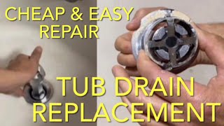 TUB DRAIN WATER STOPPER NOT WORKING HOW TO REPLACE THE DRAIN VALVE CHEAP & EASY DIY
