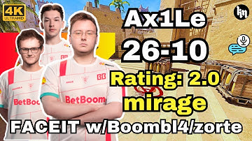 Ax1Le (26-10) w/Boombl4/zorte (mirage) | FACEIT Ranked | Jan 14, 2025 | CS2 POV/DEMO