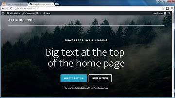 Set up Altitude pro using widget importer plugin