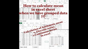 How to calculate Mean in excel (For Grouped data)/Measuring of Arithmetic mean (Hindi & Urdu)