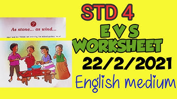VICTERS CHANNEL STD 4 EVS work sheets 22 /2 /2021