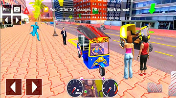 Tuk Tuk auto rickshaw driver 3D game - 264 auto rickshaw driving game - Android iOS Gameplay