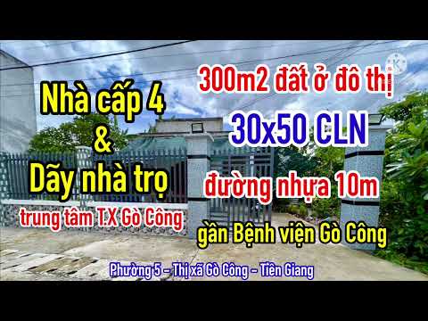 Video Nhà cấp 4 và dãy nhà trọ ngay trung tâm TXGC cách bệnh... - youtube