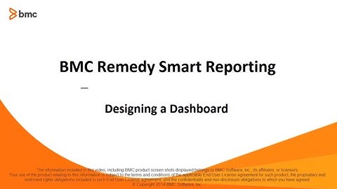 BMC Remedy Smart Reporting 9.0: Designing a dashboard