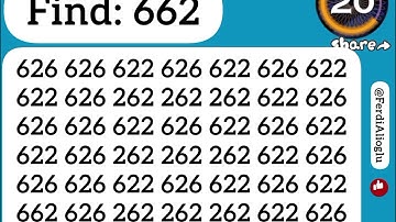 Put your visual perception & IQ to the test: Spot the odd 662 in under 32 sec.