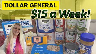 Eating for $15 a Week from Dollar General | Extreme Budget Meal Plan