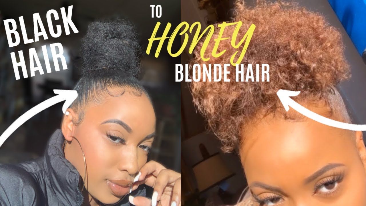 I Dyed My Hair Black To Honey Blonde Creme Of Nature Box Dye Ajah Wright Youtube Honey Blonde Hair Color Honey Blonde Hair Black Hair Dye [ 720 x 1280 Pixel ]