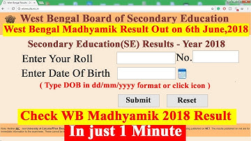 West Bengal Madhyamik Result 2018 Published - How to see Madhyamik Result on Mobile