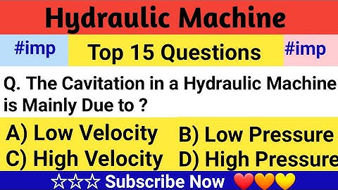 Top 15 Hydraulic Machine Objective Question And Answer For All Competitive Exams || SSC JE || UKPSC