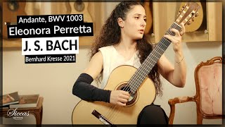 Eleonora Perretta plays Andante from Sonata No. 2, BWV 1003 by J. S. Bach on a 2021 Bernhard Kresse