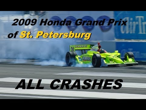 zachary quinto All Indycar Crashes from the 2009 Honda Grand Prix of St Petersburg
