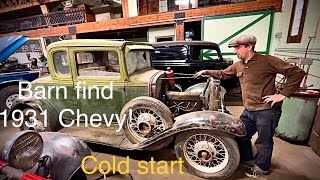 1931 Barn find cold start! and a visit at Strongs Garage.