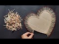 Unique Wall Hanging Craft | Best out of Waste Cardboard and Matchsticks | Home Decoration Ideas