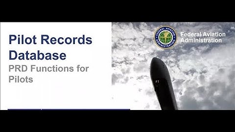 Pilot Records Database (PRD)