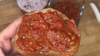 Kahvaltılık Ajvar Sos Nasıl Yapılır |Parmak Yedirten Sos |Kış İçin Yaptım Kışa Kalmadı |Ajvar Sauce