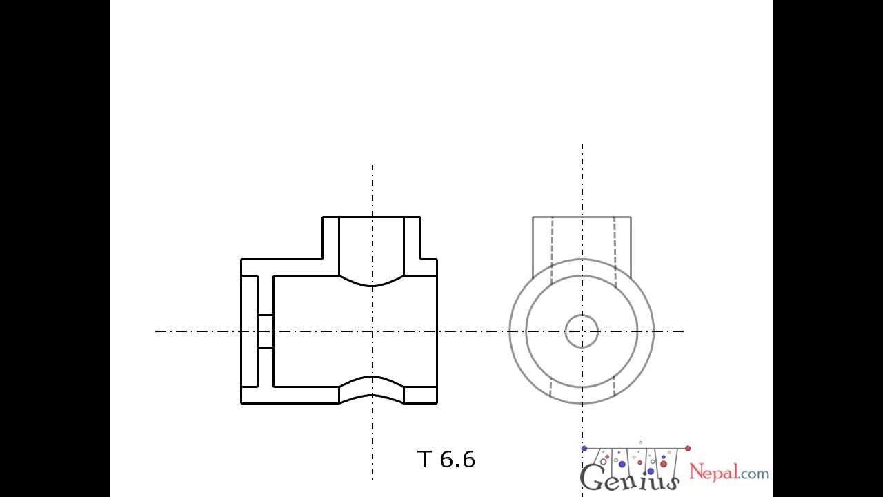 Engineering Drawing Tutorials/Orthographic sectional views with front