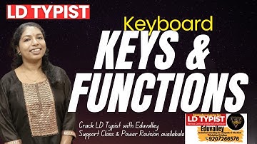 Keyboard Keys & Functions | Crack LD Typist with Eduvalley