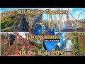  plopsaland de panne  all roller coasters 4k onride povs