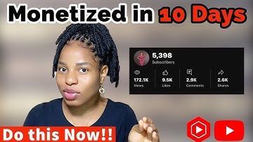 How To Get Monetized Very Fast on YouTube