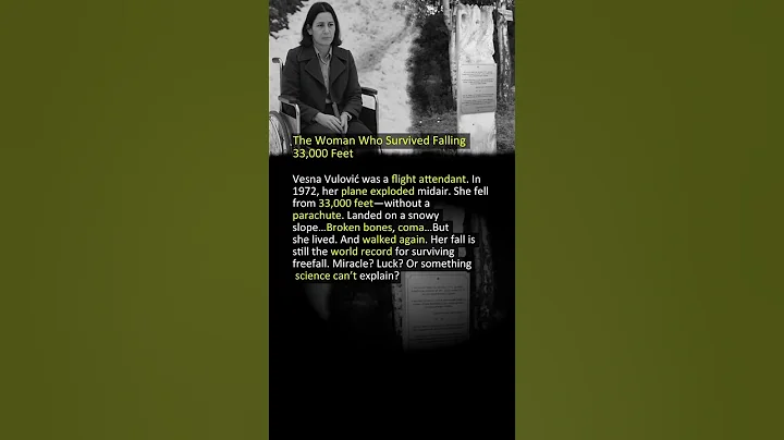 The Woman Who Survived Falling 33,000 Feet #facts #Vesna Vulović #plane