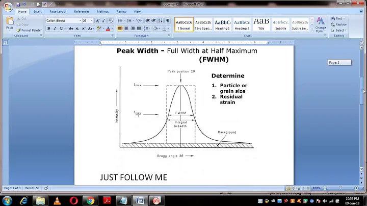 HOW TO CALCULATE THE FWHM MANUALLY