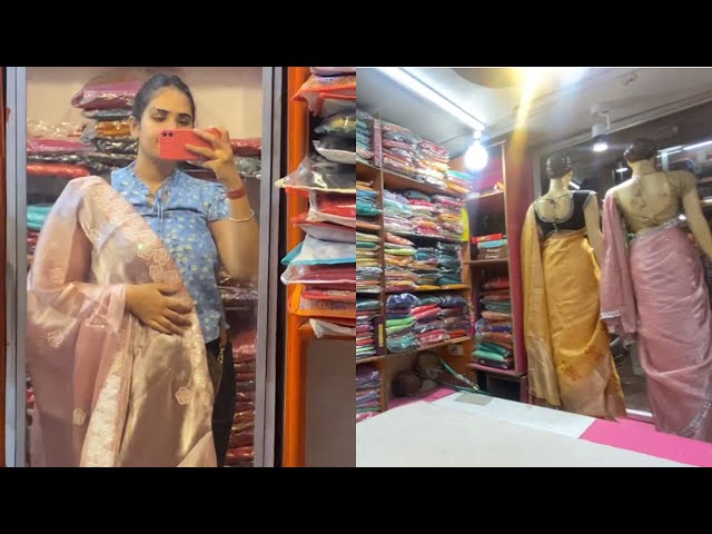 Farewell ki shopping 🛍️ #saree #shoppingvlog class=