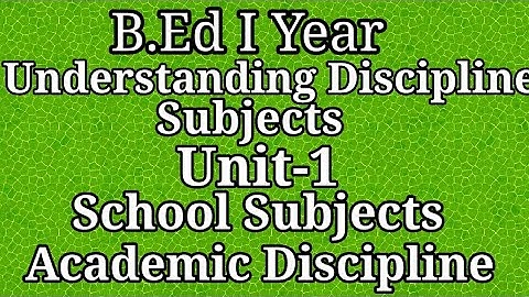 Distinction Between School Subjects and Academic Discipline In Tamil Understanding DisciplineSubject