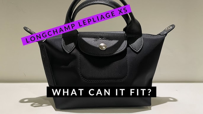 Shop Longchamp Le Pliage Cuir LGP XS Top Handle Bag