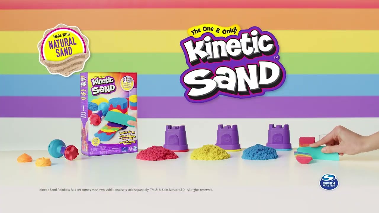 Kinetic Sand Rainbow Mix Set, 3 Colors, 3+