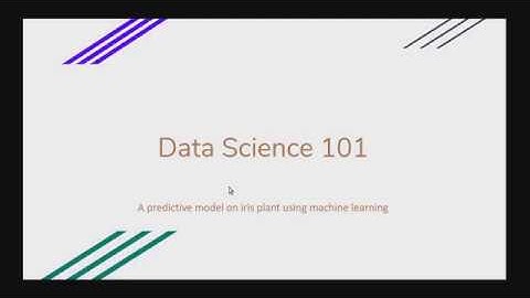 Data Science 101 - A predictive model on iris
