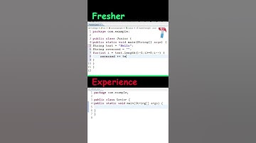 😂 Fresher vs Senior Developer | Java Coding Comparison | Reverse String Program in java
