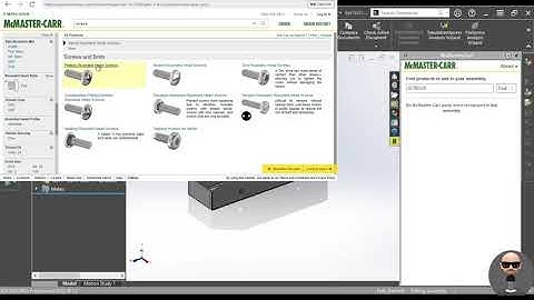 How to add Parts to Solidworks Assembly from McMaster-Carr