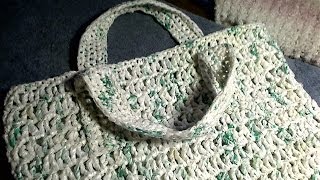 Plarn grocery bag  right handed