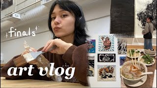 art vlog ★ finals week!! as a college art student