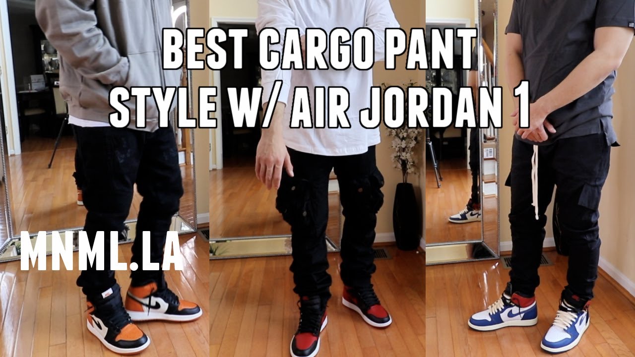 black cargo pants with jordan 1