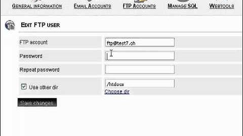 WEB-SET.COM: How to update the password of the FTP account with ISPCP