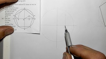 Pentagon inscribe in circle specific - Technical Graphics