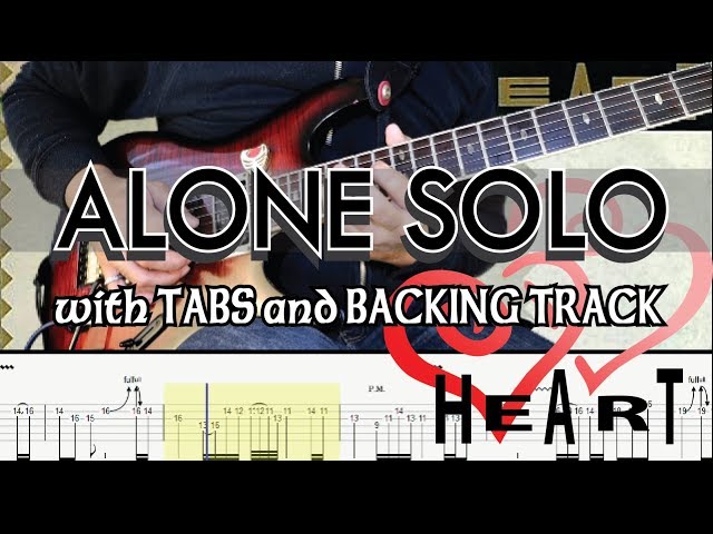 HEART | ALONE GUITAR SOLO with TABS and BACKING TRACK | ALVIN DE LEON (2019) class=