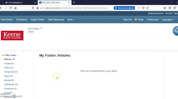 Create an EBSCO Account and Use Custom Folders