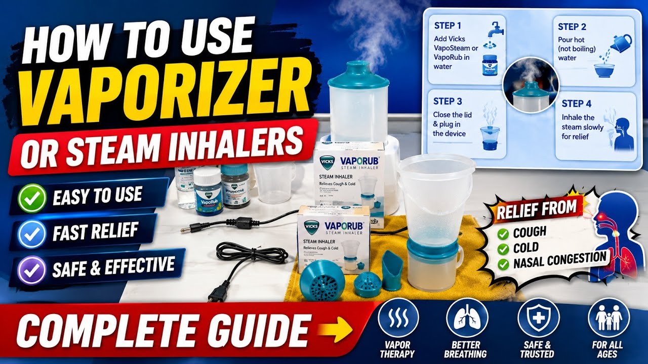 How to use Vaporizer or Steam Inhalers. वेपराइजर कैसे इस्तेमाल करे ...