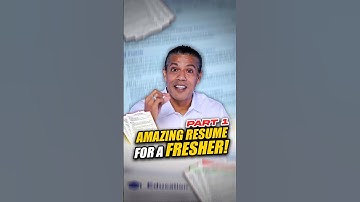 Amazing Resume for a Fresher! ✨ Part 1 - 