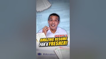 Amazing Resume for a Fresher! ✨ Part 1 - 