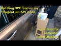 Peugeot 308 SW refilling DPF fluid and resetting the computer using Diagbox