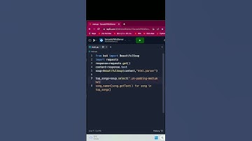 Get a file of Top 10 songs using Web Scrapping with Python #coding #developer #learning #python