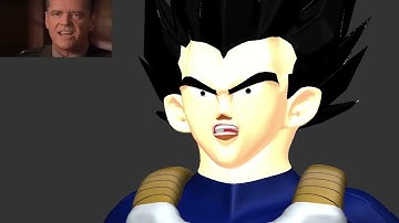 DBZ Vegeta Lip sync in Cinema 4D 2025