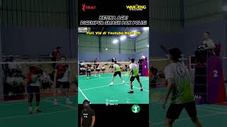 KETIKA AGRIPPINA DIGEMPUR PAK POLISI, Malah Dibalas Trick Deception Tipu #badminton #tarkam #shorts